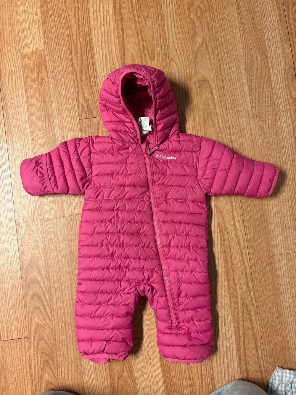 Columbia Bright Pink Infant Hooded Snowsuit